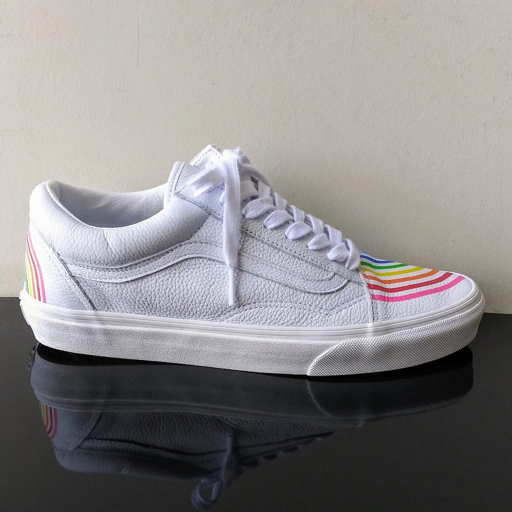 NWT! Limited Edition Vans Men's Old Skool Flour Shop Soft Leather Sneaker